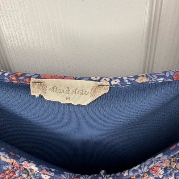 Altar'd State Blue Floral Dress Size Medium GUC - Picture 2 of 5